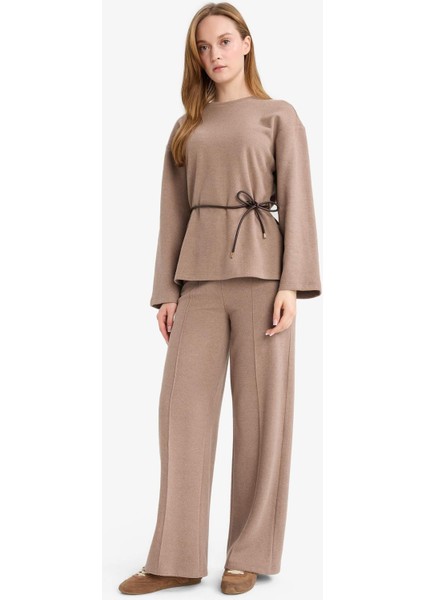 Wide Leg Düz Paça Pantolon