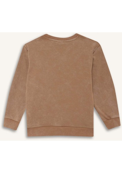 Erkek Çocuk 2'li Takım Baskılı Sweatshirt Eşofman Altı G4967A825WN