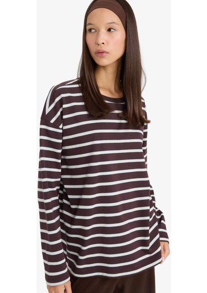 Loose Fit Bisiklet Yaka Sweatshirt F7758AX25AU