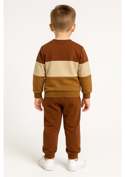 Ayıcık Desenli Çocuk Ikili Takım Kahverengi - 3 Yaş fırsatları