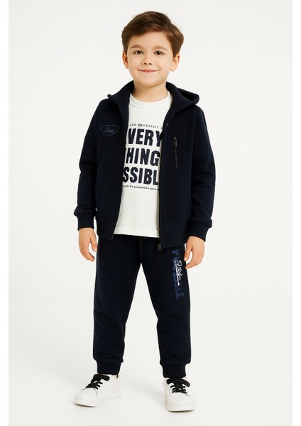 Kapşonlu Çocuk Üçlü Takım 10 Yaş