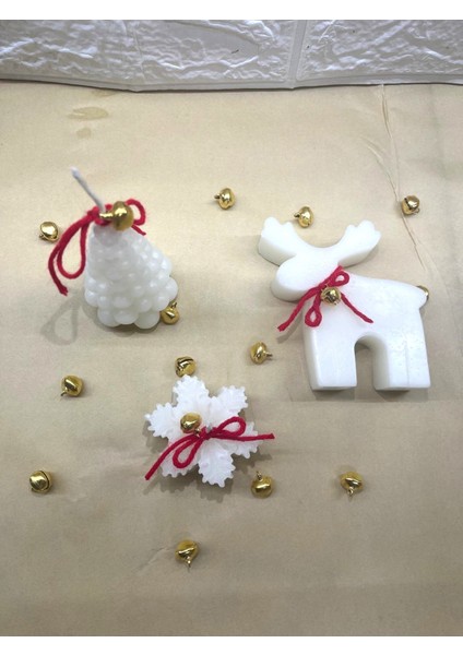 Yılbaşı Özel 3’lü Mum Seti – Geyik, Ağaç ve Kar Tanesi Dekoratif Yeni Yıl Mumları fiyatları