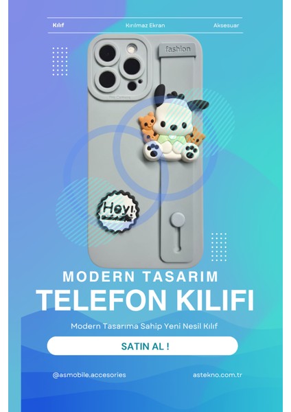 Iphone 15 Pro Max Uyumlu Kılıf Mavi Renk 3D Figürlü Darbe Emici Yumuşak Silikon Kapak fırsatları