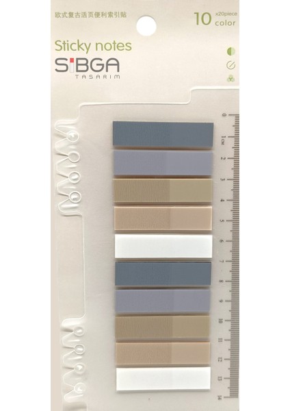 Şeffaf Renkli Postit Post-It Post It. Kitap Ayracı Ayraç Postit Sticker Not Kağıdı 200 Yaprak