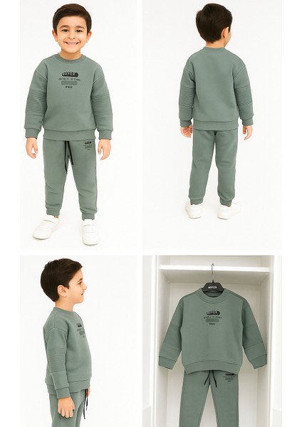 Su Yeşil 3 Iplik Çocuk Ikili Takım 4 Yaş indirimleri