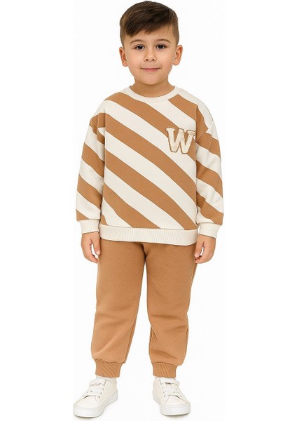 Wow Çocuk (W) Nakışlı Ikili Takım Kahverengi - 6 Yaş modelleri