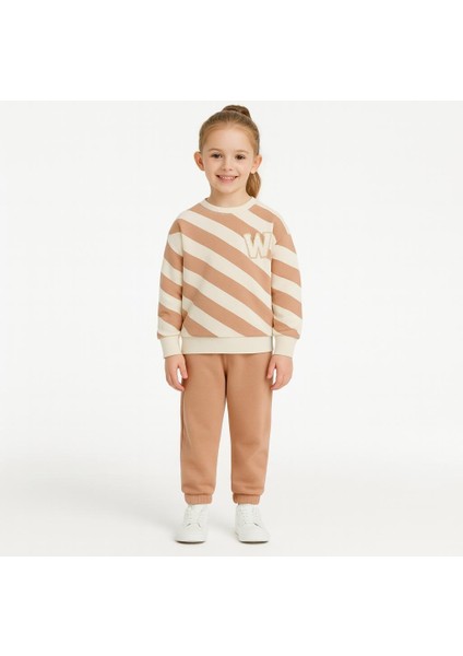 Wow Çocuk (W) Nakışlı Ikili Takım Kahverengi - 6 Yaş indirimleri