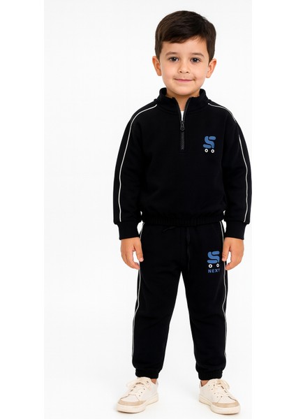 Oysho Siyah Yarım Fermuar Çocuk Üçlü Takım 6 Yaş