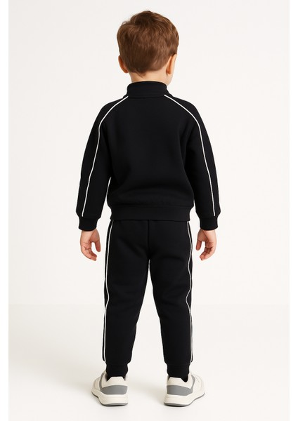 Oysho Siyah Yarım Fermuar Çocuk Üçlü Takım 6 Yaş modelleri