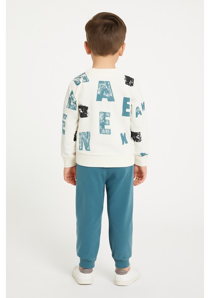 Harf Baskılı Çocuk Ikili Takım Yeşil - 2 Yaş fırsatları