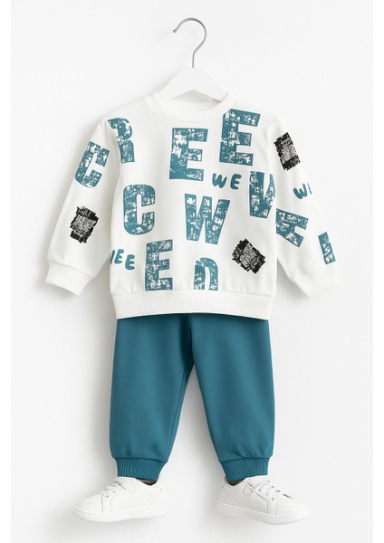 Harf Baskılı Çocuk Ikili Takım Yeşil - 2 Yaş indirimleri