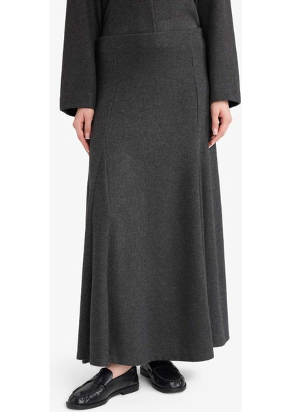 A Kesim Selanik Kumaş Maxi Etek