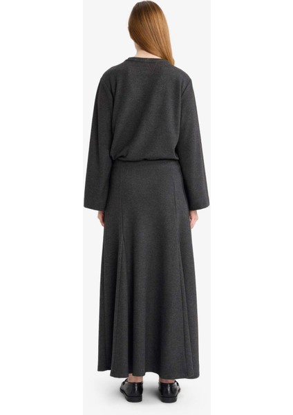 A Kesim Selanik Kumaş Maxi Etek