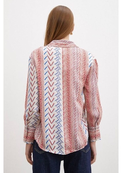 Etnik Çizgi Desenli Gömlek modelleri