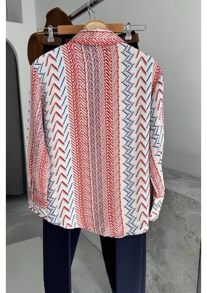 Etnik Çizgi Desenli Gömlek indirimleri