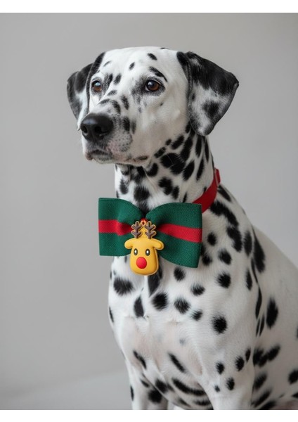 Royal Rudolph Premium Yılbaşı Köpek Papyonu | Limited Edition Luxe Aksesuar | Orta & Büyük Irklar Için modelleri