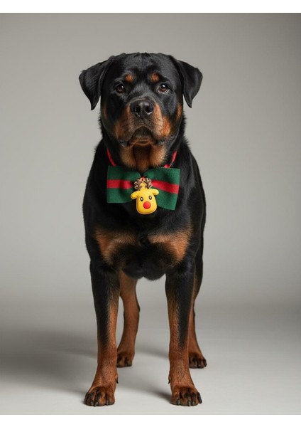 Royal Rudolph Premium Yılbaşı Köpek Papyonu | Limited Edition Luxe Aksesuar | Orta & Büyük Irklar Için indirimleri