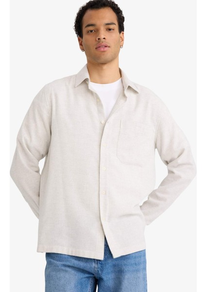 Regular Fit Flanel Uzun Kollu Gömlek G5922AX25WN