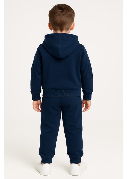 Gri 2 Iplik Penye Kapşonlu Çocuk Ikili Takım Lacivert - 5 Yaş modelleri
