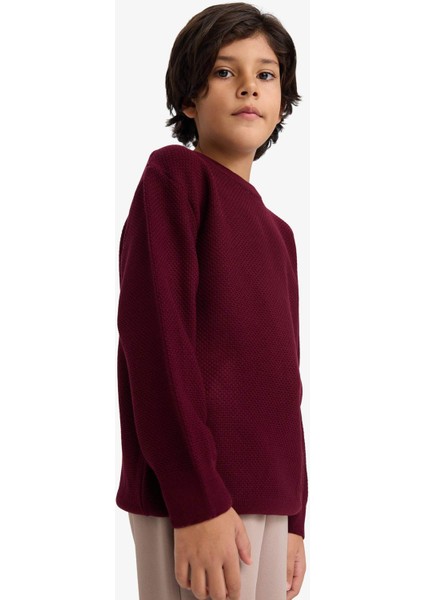 Erkek Çocuk Bisiklet Yaka Triko Kazak G5563A825WN