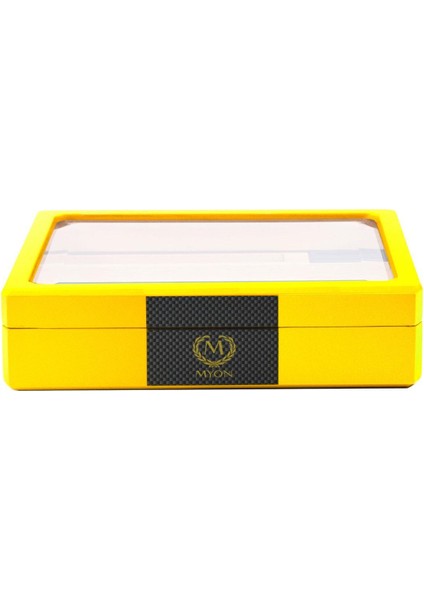 Myon Camlı Mini Humidor Puro Kutusu Sarı 20's