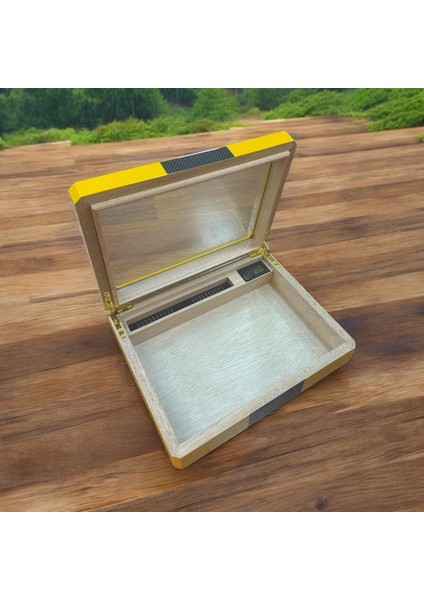 Myon Camlı Mini Humidor Puro Kutusu Sarı 20's modelleri