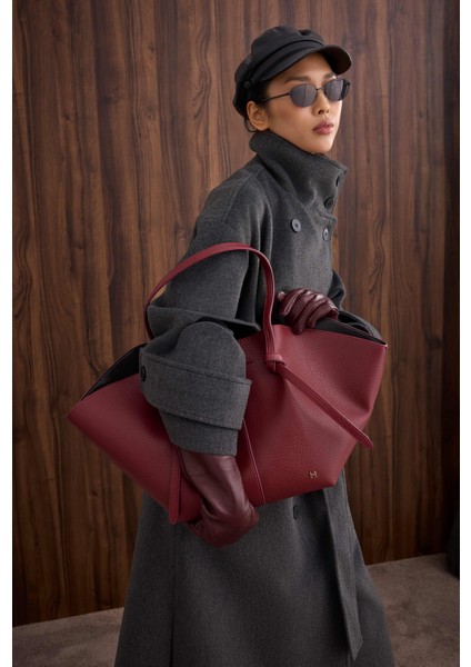 Funnel Neck Uzun Kaban Antrasit indirimleri