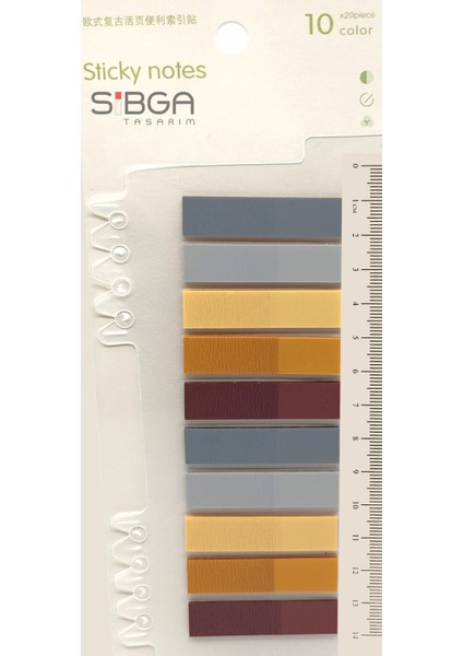 Şeffaf Renkli Postit Post-It Post It. Kitap Ayracı Ayraç Postit Sticker Not Kağıdı 200 Yaprak