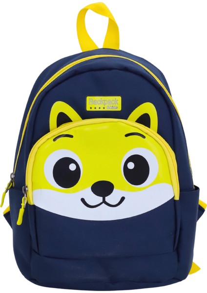 Tilki Figürlü Lacivert Anaokulu Kreş Çantası 4 Bölmeli Erkek Kız Çocuk Sırt Çantası fiyatları