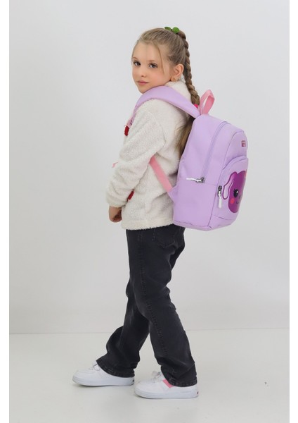 Mor Köpek Figürlü Anaokulu Çantası Ilkokul Öncesi Kreş Sırt Çantası modelleri