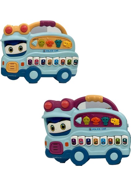 Oyuncak Pilli Müzikli Polis Otobüsü 855-110D