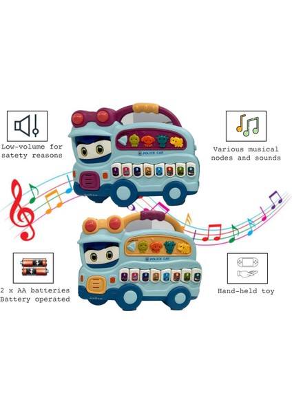 Oyuncak Pilli Müzikli Polis Otobüsü 855-110D modelleri
