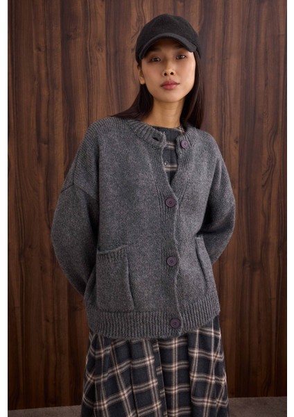 Volanlı Ekose Elbise Antrasit indirimleri