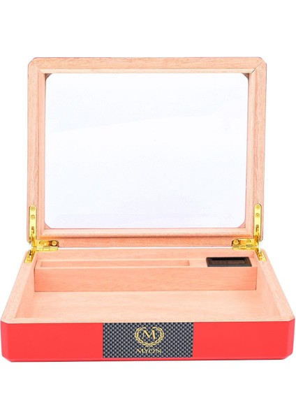 Camlı Mini Humidor Puro Kutusu Kırmızı 20's fiyatları