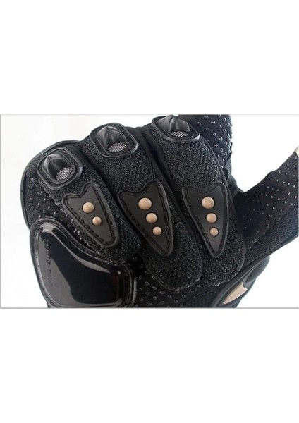 Profesyonel Motosiklet Eldiveni – Sert Korumalı, Kaymaz Dokulu, Dokunmatik Ekran Uyumlu, Nefes Alabilir Spor Sürüş Eldiveni