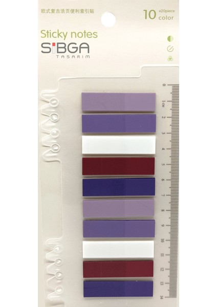 Şeffaf Renkli Postit Post-It Post It. Kitap Ayracı Ayraç Postit Sticker Not Kağıdı 200 Yaprak