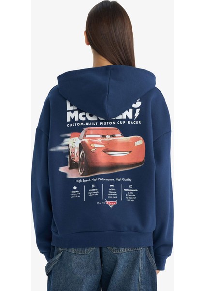 Cars Oversize Geniş Kalıp Kapüşonlu Sırt Baskılı Sweatshirt F9167AX25WN