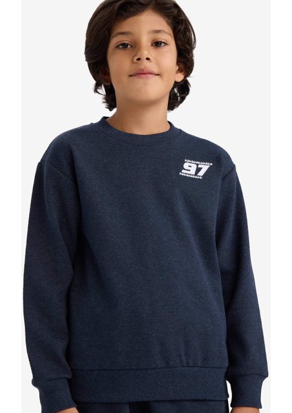 Erkek Çocuk 2'li Takım Baskılı Sweatshirt Eşofman Altı G7180A825CW