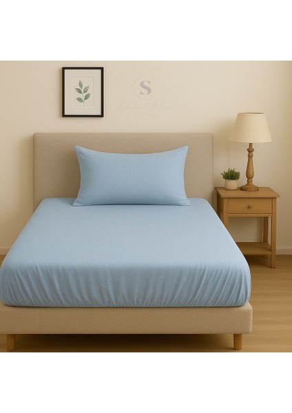 Keten Buldan Mavi Tek Kişilik Çarşaf + Yastık Kılıfı fiyatları