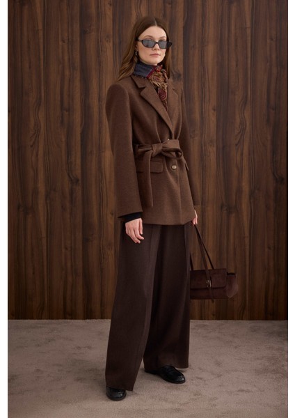 Blazer Kaşe Kaban Kahve fırsatları