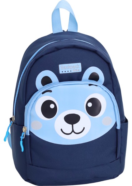 Ayı Figürlü Lacivert Anaokulu Kreş Çantası 4 Bölmeli Erkek Kız Çocuk Sırt Çantası fiyatları