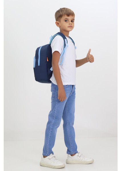 Ayı Figürlü Lacivert Anaokulu Kreş Çantası 4 Bölmeli Erkek Kız Çocuk Sırt Çantası indirimleri