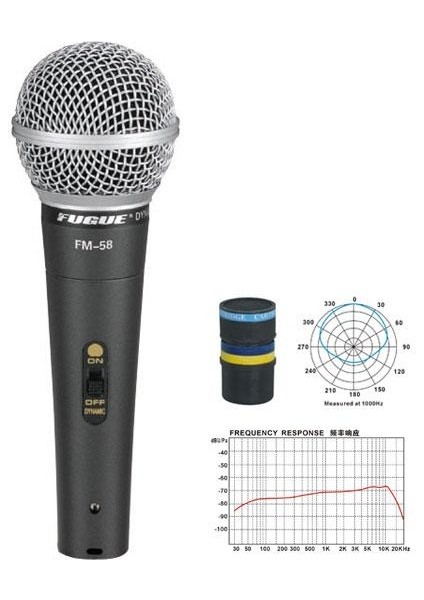 FM-58 Dinamik Tek Yönlü Kablolu 600 OHM Mikrofon modelleri