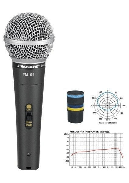 FM-58 Dinamik Tek Yönlü Kablolu 600 OHM Mikrofon fırsatları
