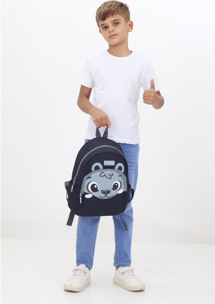 Sincap Figürlü Siyah Anaokulu Kreş Çantası 4 Bölmeli Erkek Kız Çocuk Sırt Çantası fırsatları