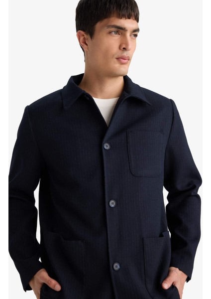 Relax Fit Pamuk Astarlı Twill Blazer Ceket G5899AX25WN