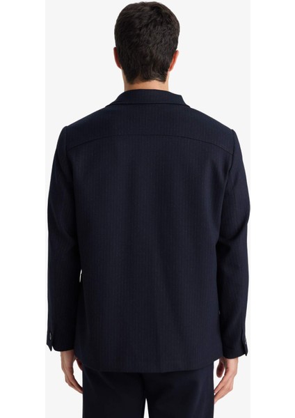 Relax Fit Pamuk Astarlı Twill Blazer Ceket G5899AX25WN