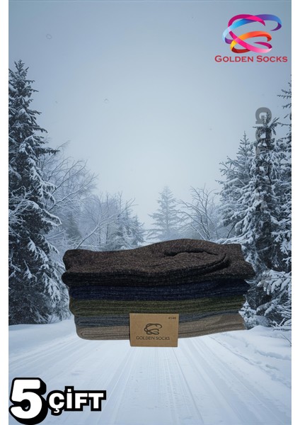 Erkek Kışlık Termal Yün Çorap 5 Çift , Termal Etkili Çorap, Dikişsiz Isı Koruyucu Çorap fiyatları