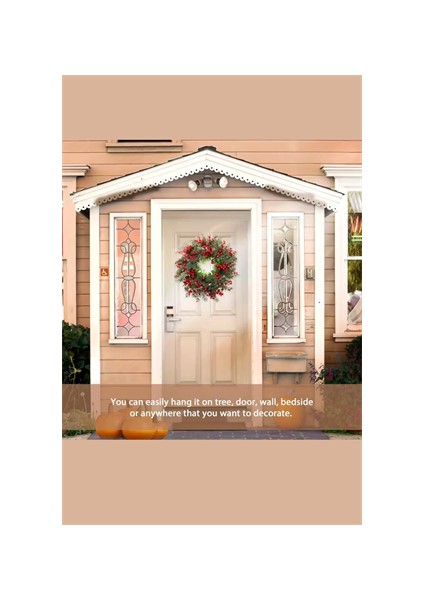 45 cm (17.71 Inç) Festive Yapay Noel Çelengi – Çam Yaprakları ve Kırmızı Meyveler | Klasik Duvar & Kapı Süsü | Elektrik Gerektirmez | Ev ve Parti Dekoru Için Ideal indirimleri