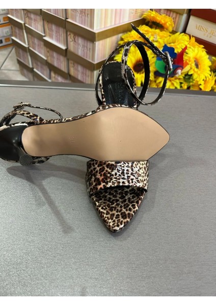 2025 Top Model Leopar Ruğan Kelebek 10 cm Topuklu Ayakkabı Muhteşem Gece-Gündüz modelleri